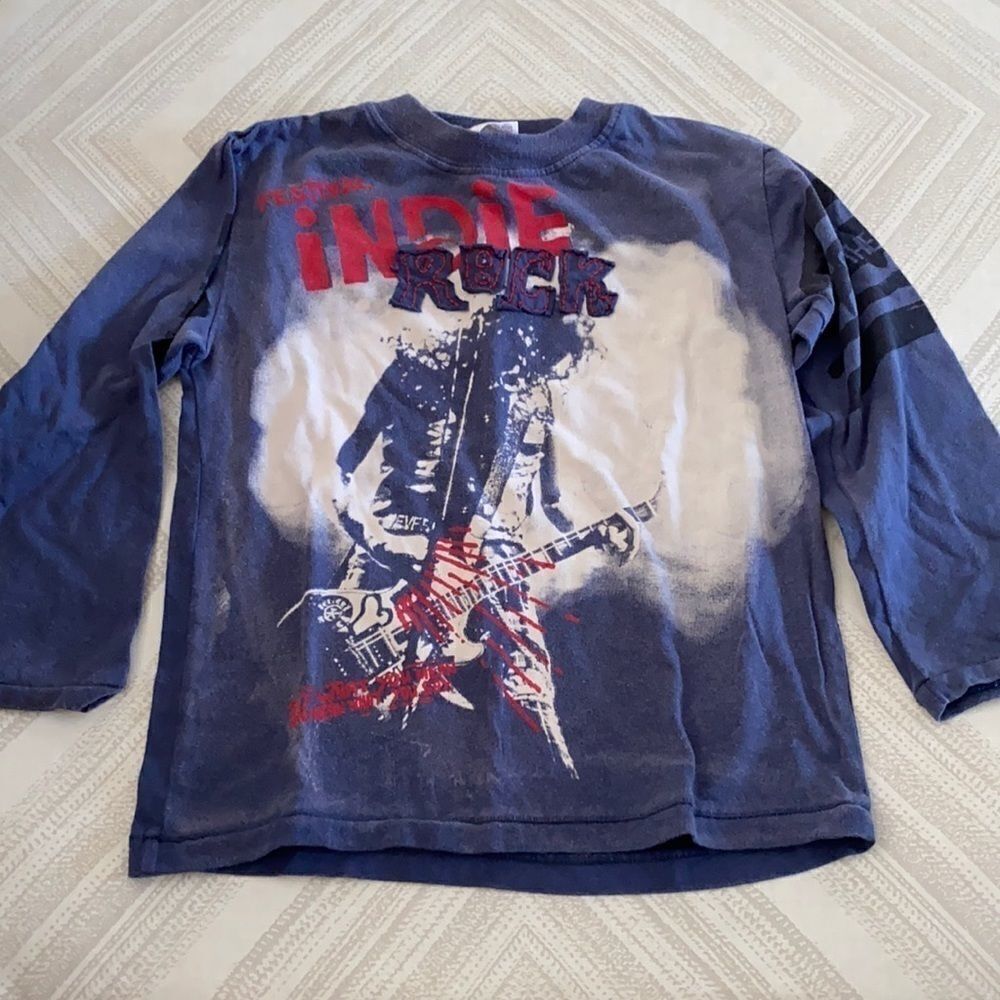 Mish Boys ‘Indie Rock’ Blue Long Sleeve Top